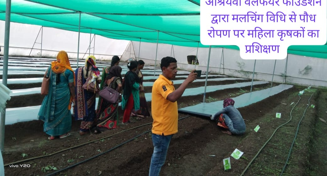 महिला कृषक प्रशिक्षण • मलचिंग रोपण